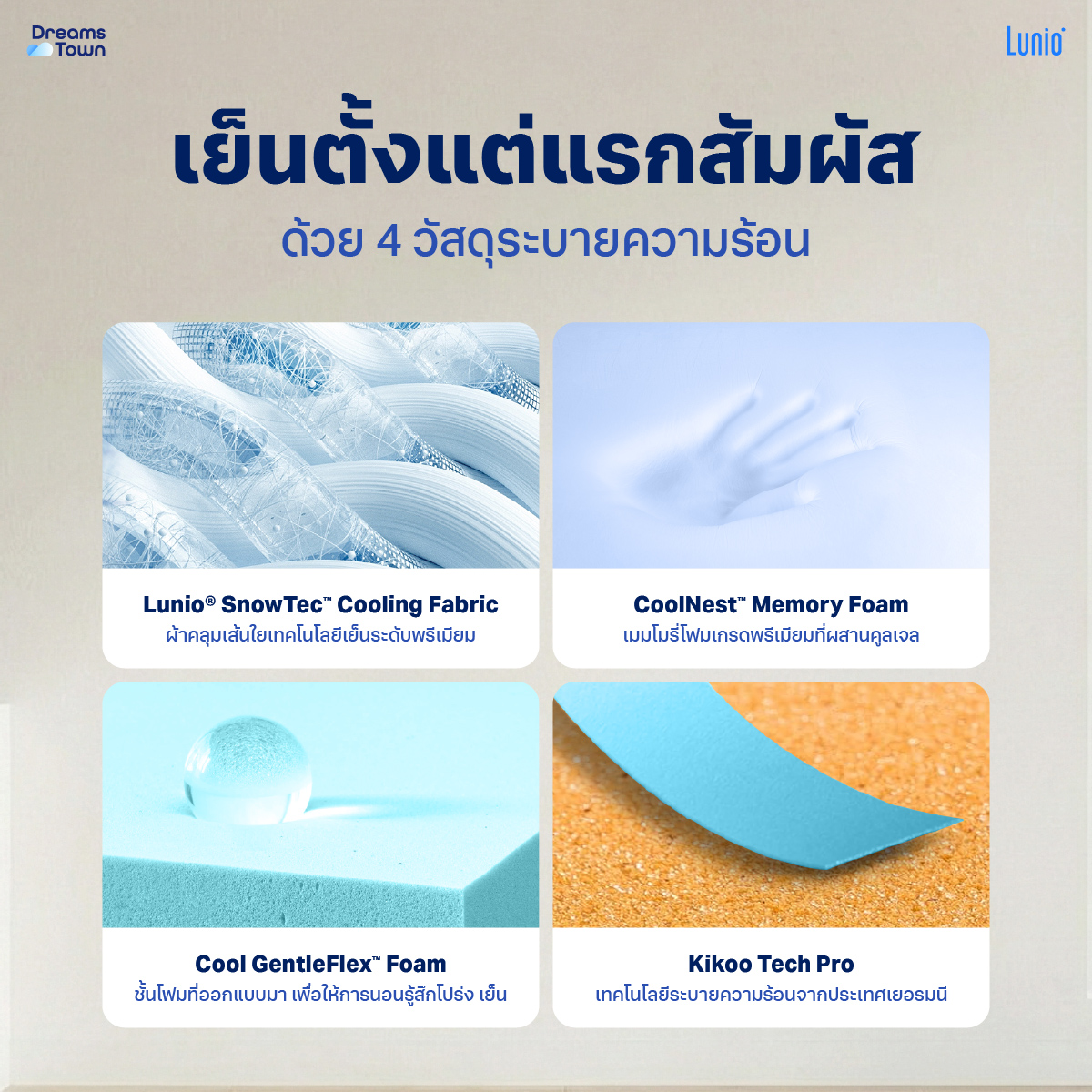 ที่นอนยางพารา 6 ฟุต LUNIO LUXE MATTRESS หนา 15 นิ้ว_4